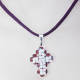 Small Cross - Adena-Purple Suedine - 2